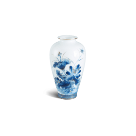 Bình hoa 25 cm - Sen Vàng (men ngọc)