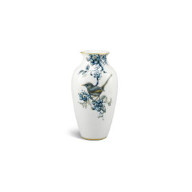 Bình hoa 27 cm - Chích Chòe & Quả Quất - Cobalt Vàng