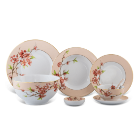 Bộ đồ ăn 23 sản phẩm - Camellia - Hoa Đào