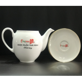 in logo lên bộ ấm trà